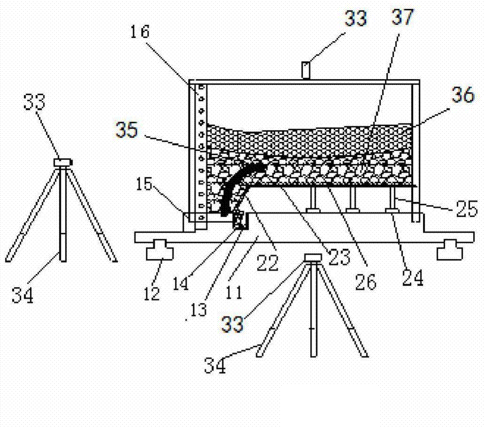 Four-dimensional transparent visual experiment table and method for simulating top coal drawing