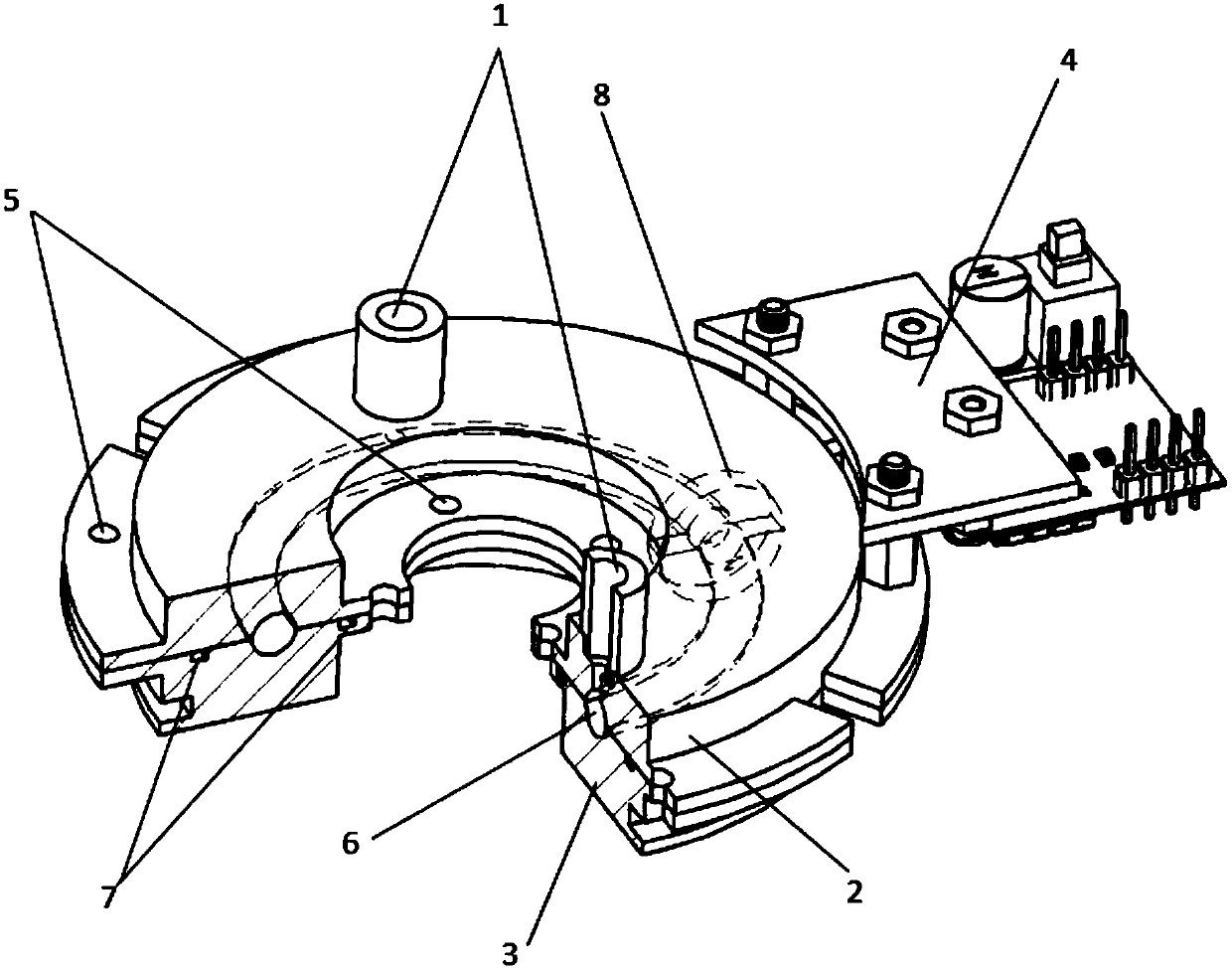 Design method of liquid ring angular accelerometer and modeling method of dynamic-pressure process