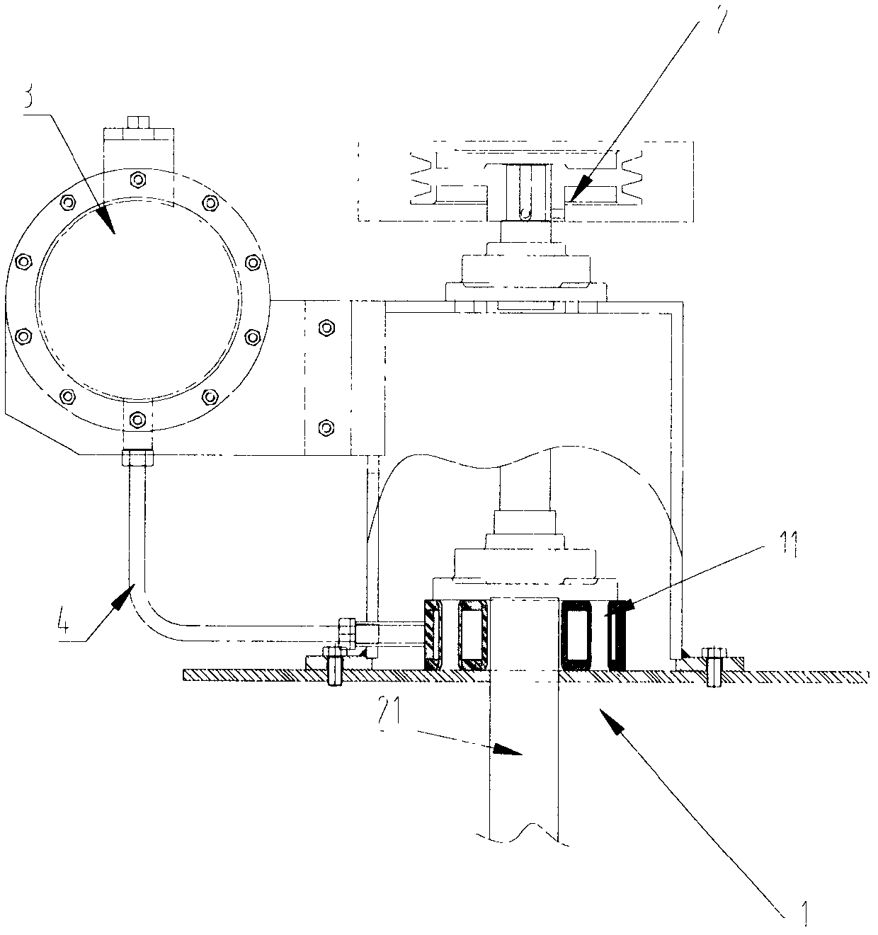 Automatic cooler for mesh belt furnace fan bearings