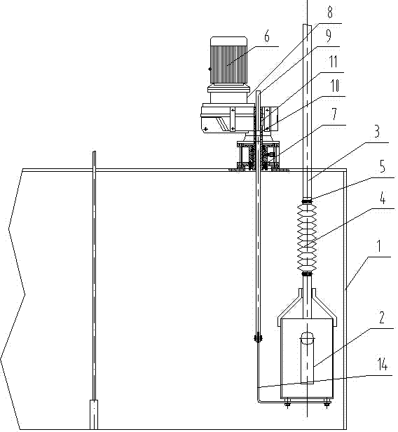 Valveless filter with lift breaking bucket