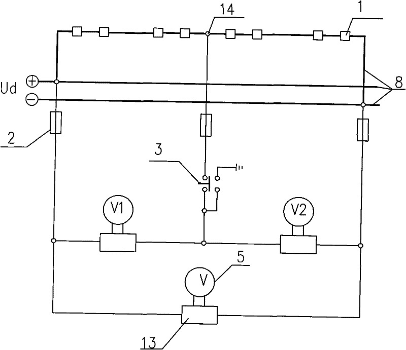 Electrolysis direct current system online insulated monitoring device and a monitoring method