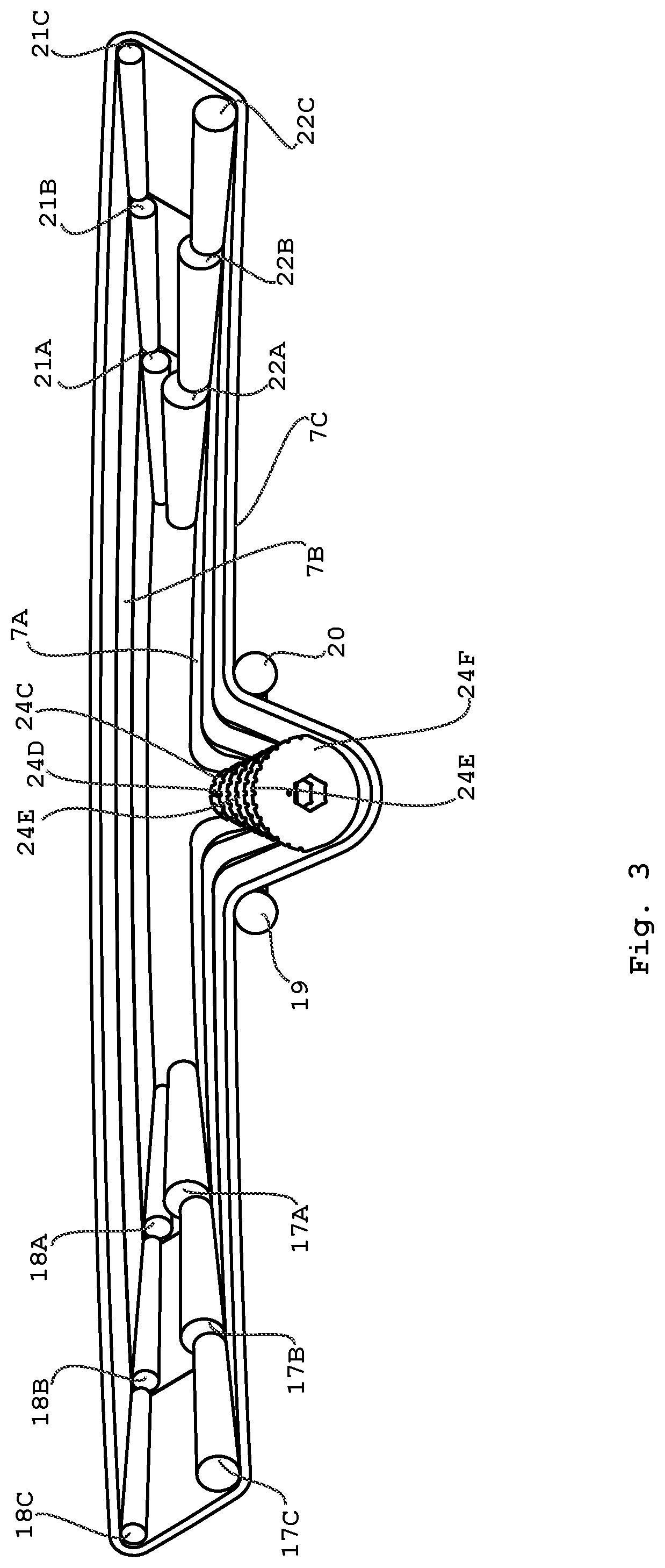 Chain conveyor curve