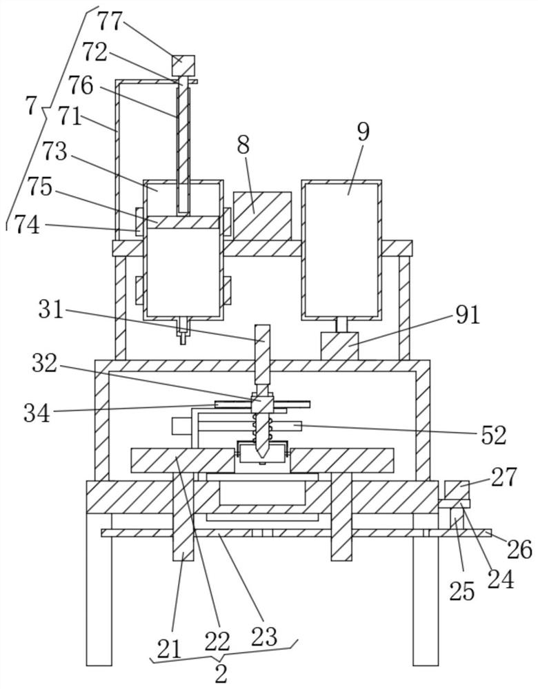 Glue injection device for broken bridge aluminum profile and glue injection method thereof