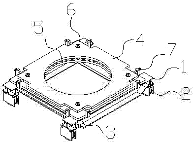 Omni-directional adjustable rapid abutting-connection device and method of slag-breaking machine installed on large gasifier in coal chemical industry