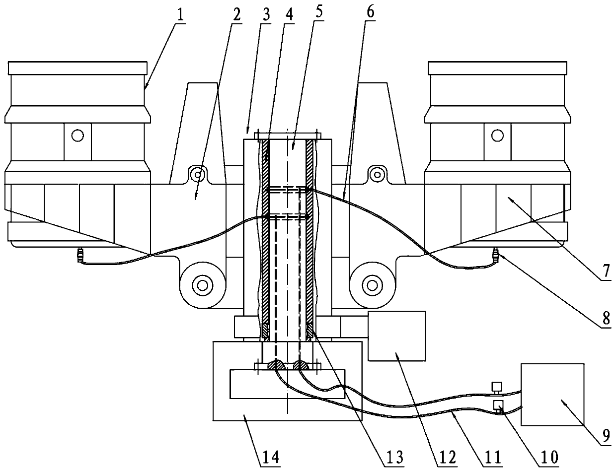Argon blowing method on ladle turret and ladle argon blowing turret in continuous casting mode