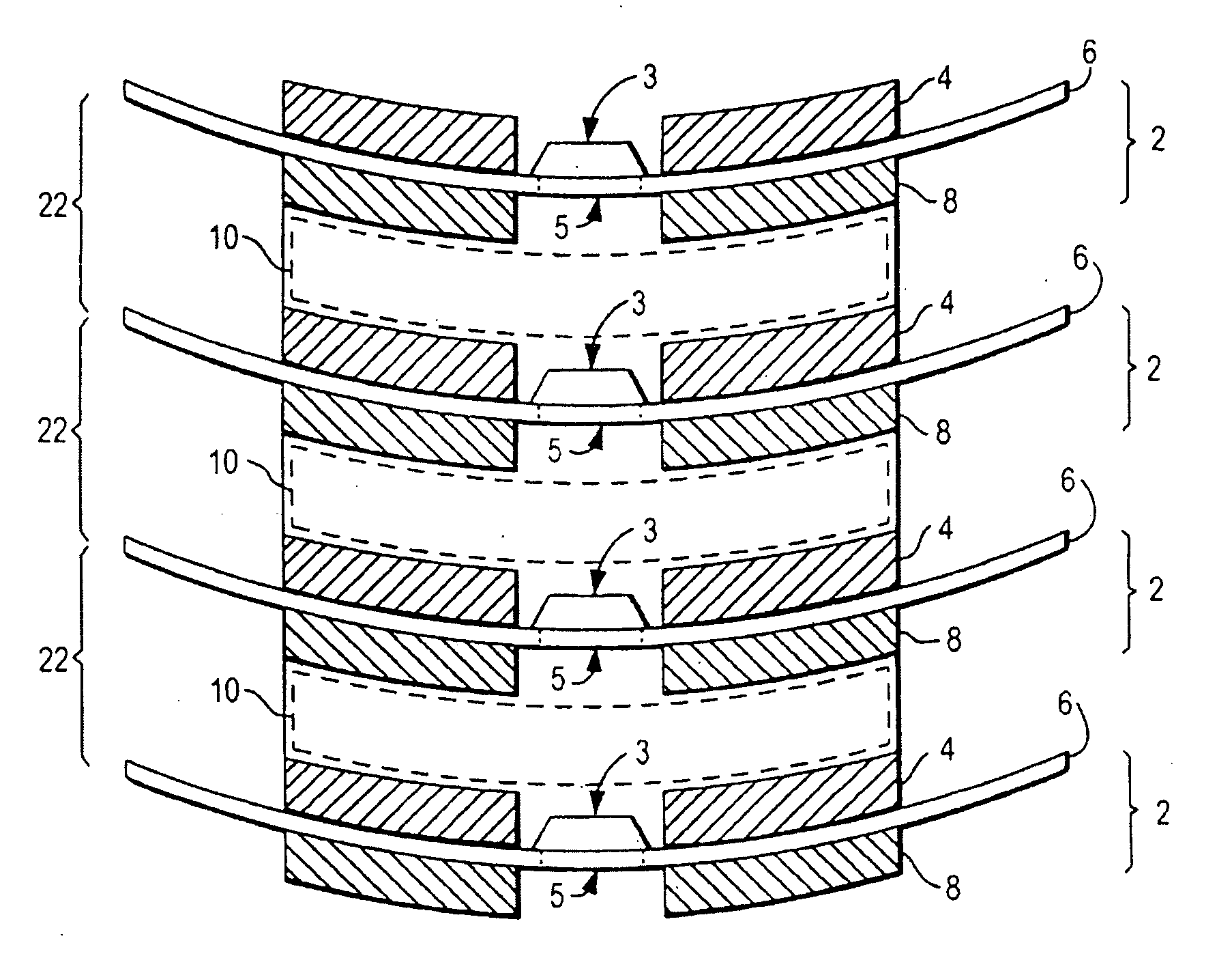 Dish shaped and pressure equalizing electrodes for electrochemical batteries