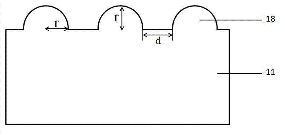 Patterned substrate and light emitting diode (LED) chip used for LED inverted-assembly structure