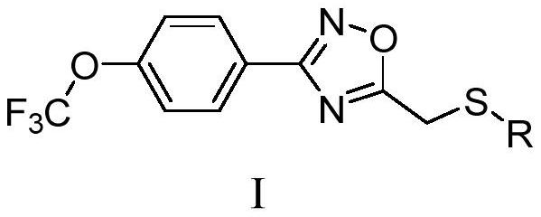 Compound with mother nucleus of 3-phenyl-1,2,4-oxadiazole as well as preparation method and application thereof