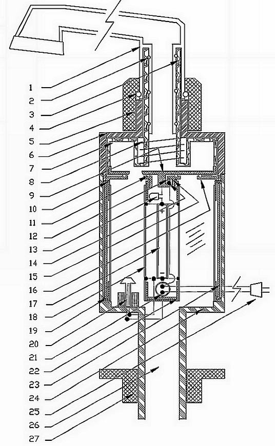 Instantaneous water heater using electric heating film tube