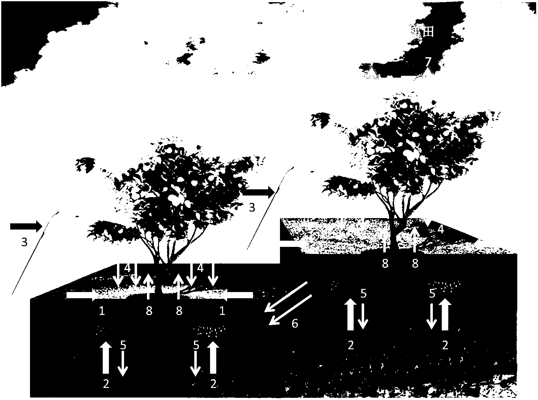 Method for preventing fertilizers of terraces from being polluted