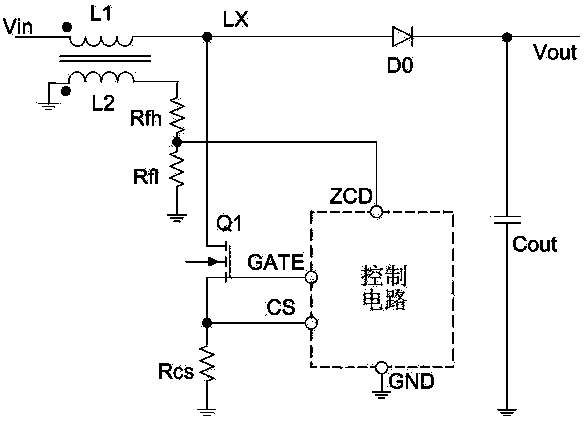 Power tube overload detection circuit of switching power supply