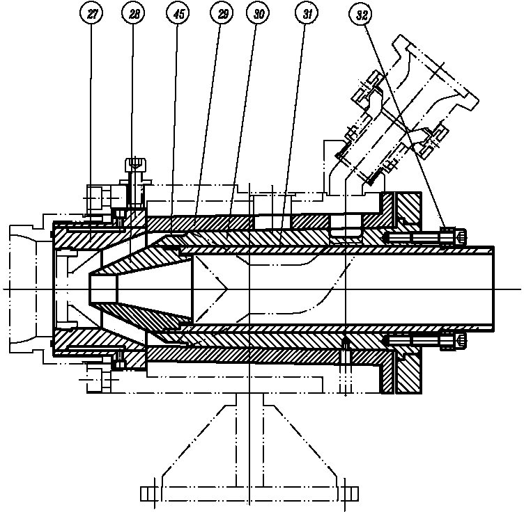 Die head of rubber cable production line