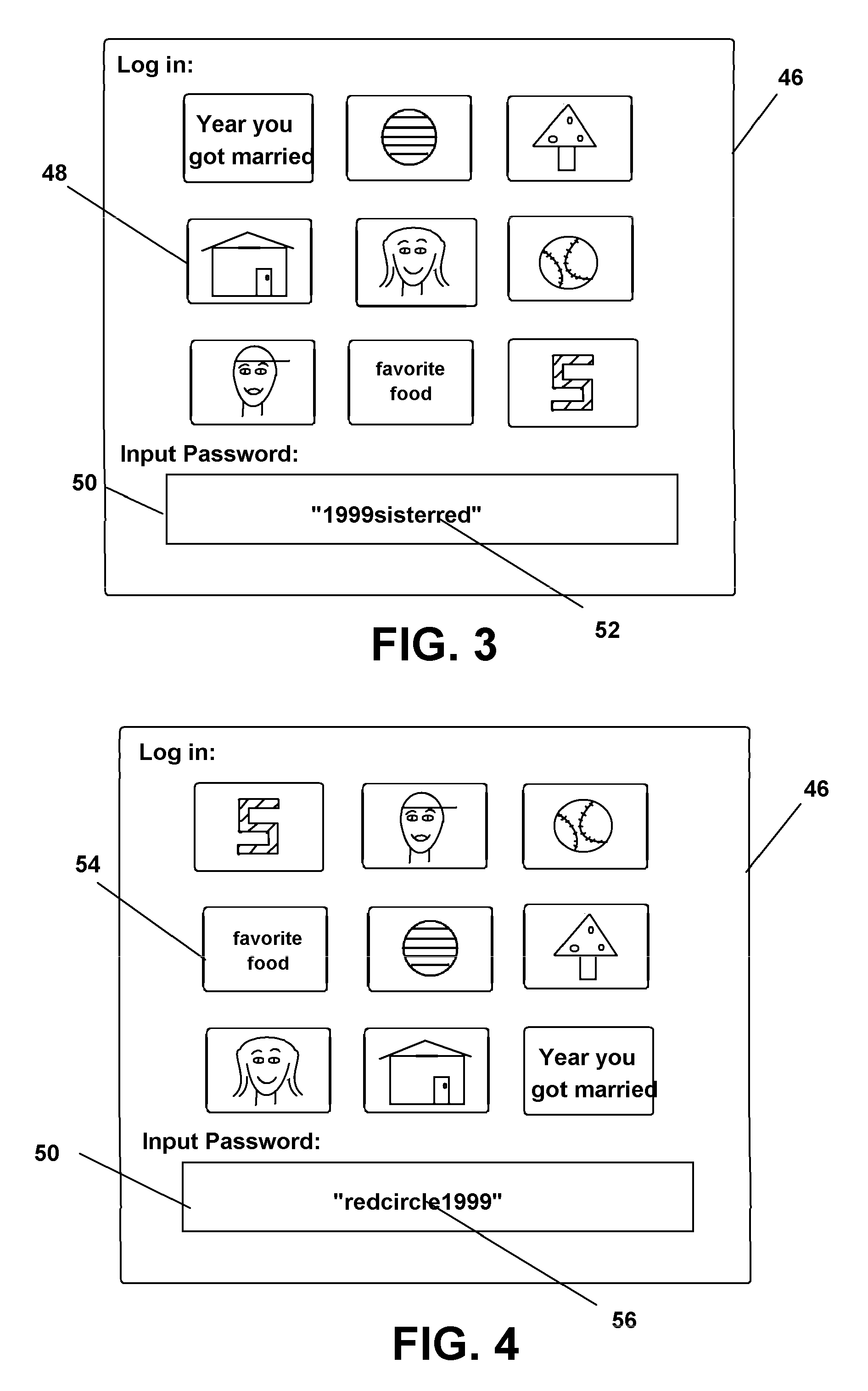 Method for producing dynamic data structures for authentication and/or password identification