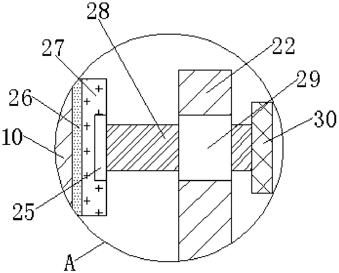 Cleaning device for chemical raw material containing tank
