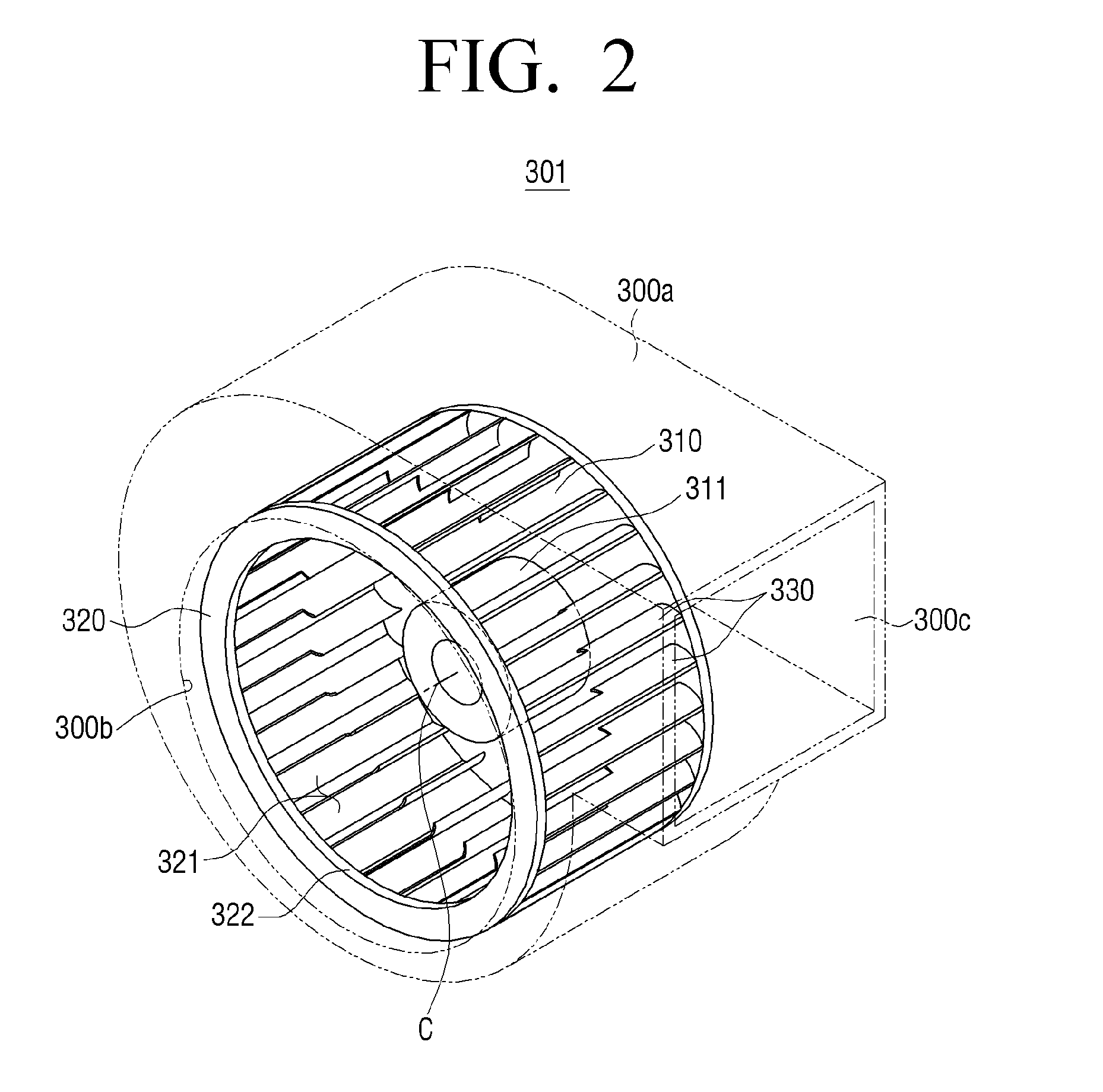 Fan assembly for centrifugal blower and air conditioning apparatus including the same