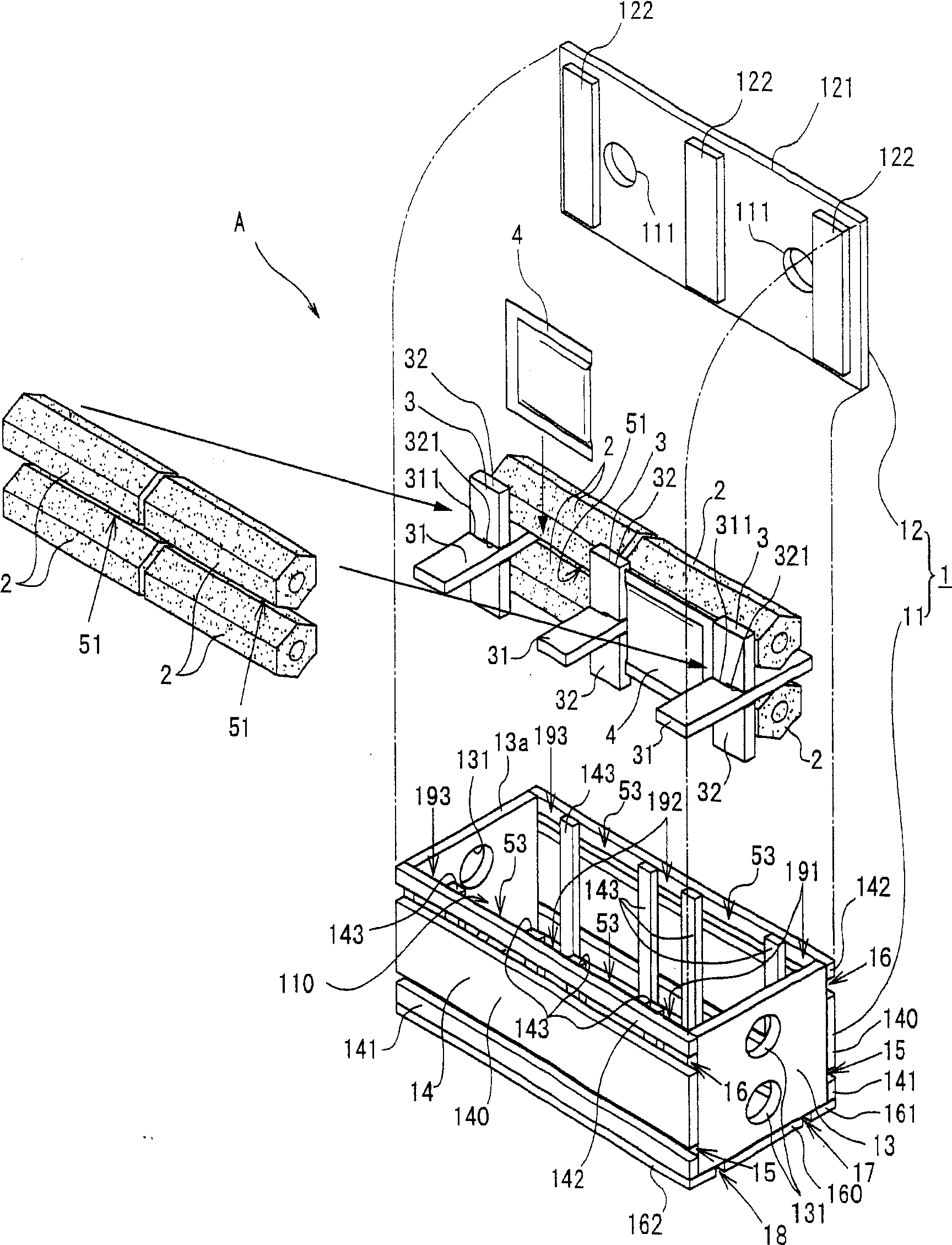 Char storage case with ignition function