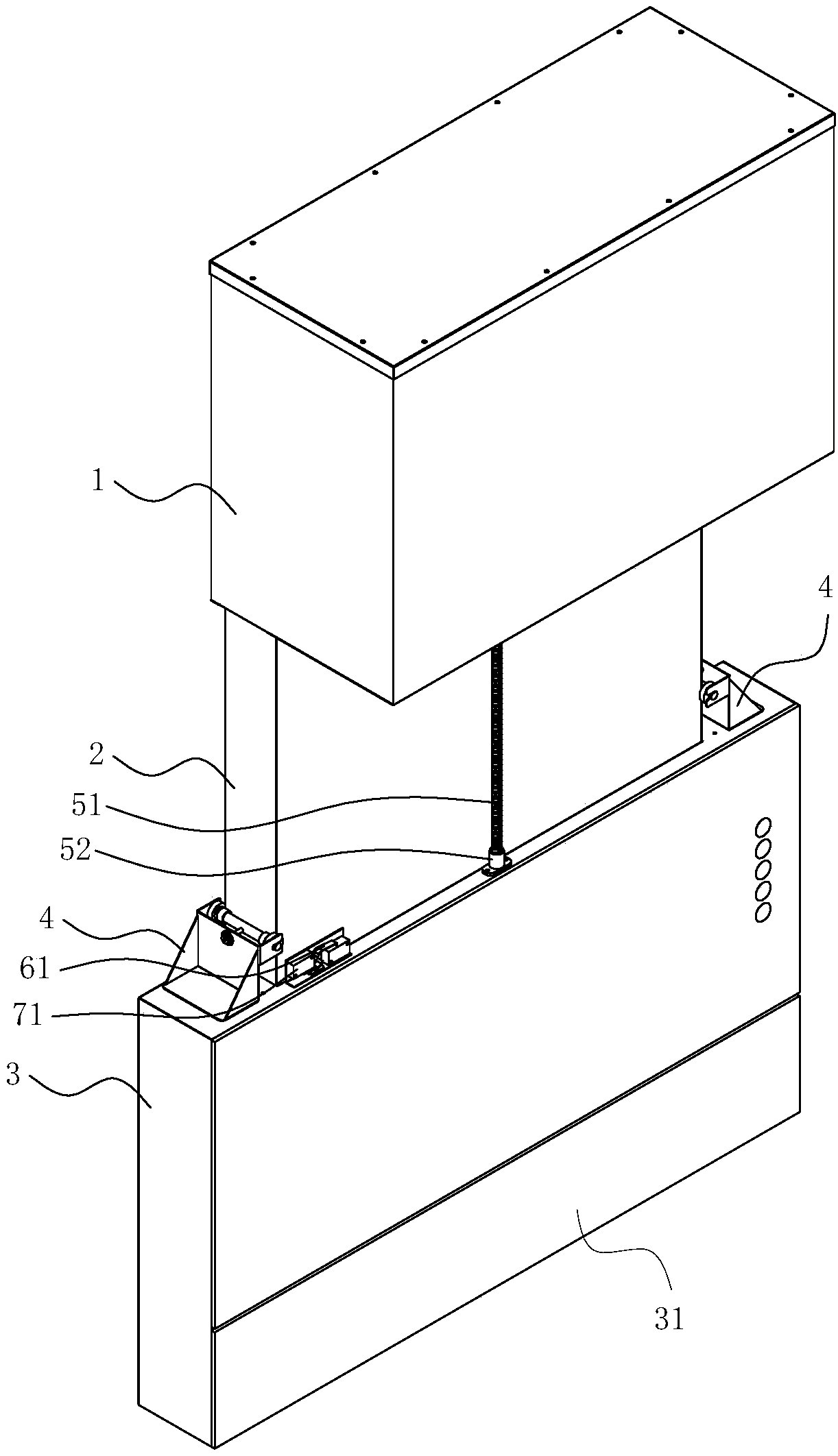 Exhaust hood with smoke collecting cavity capable of ascending and descending