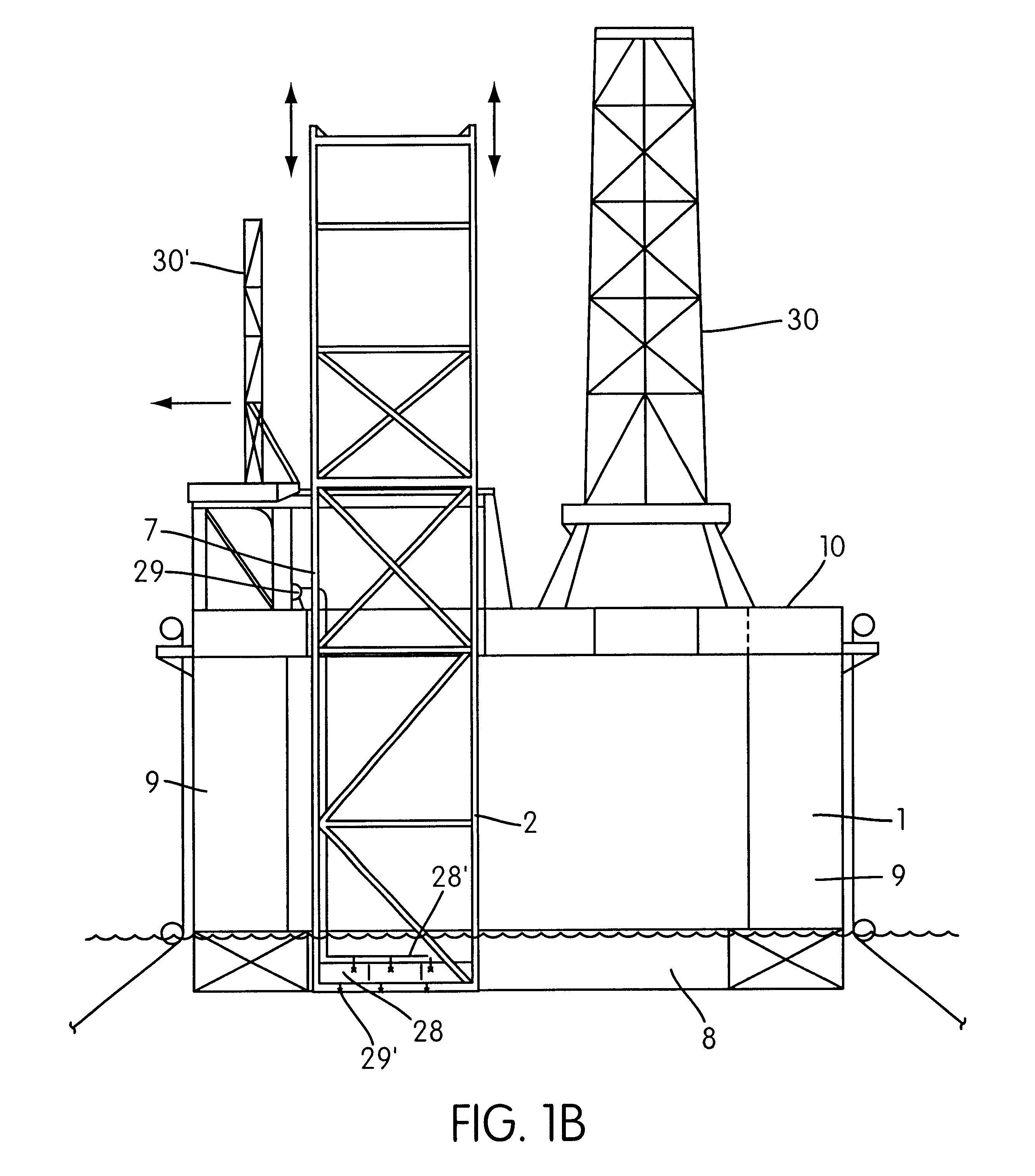 Guide device for production risers for petroleum production with a "dry tree semisubmersible" at large sea depths