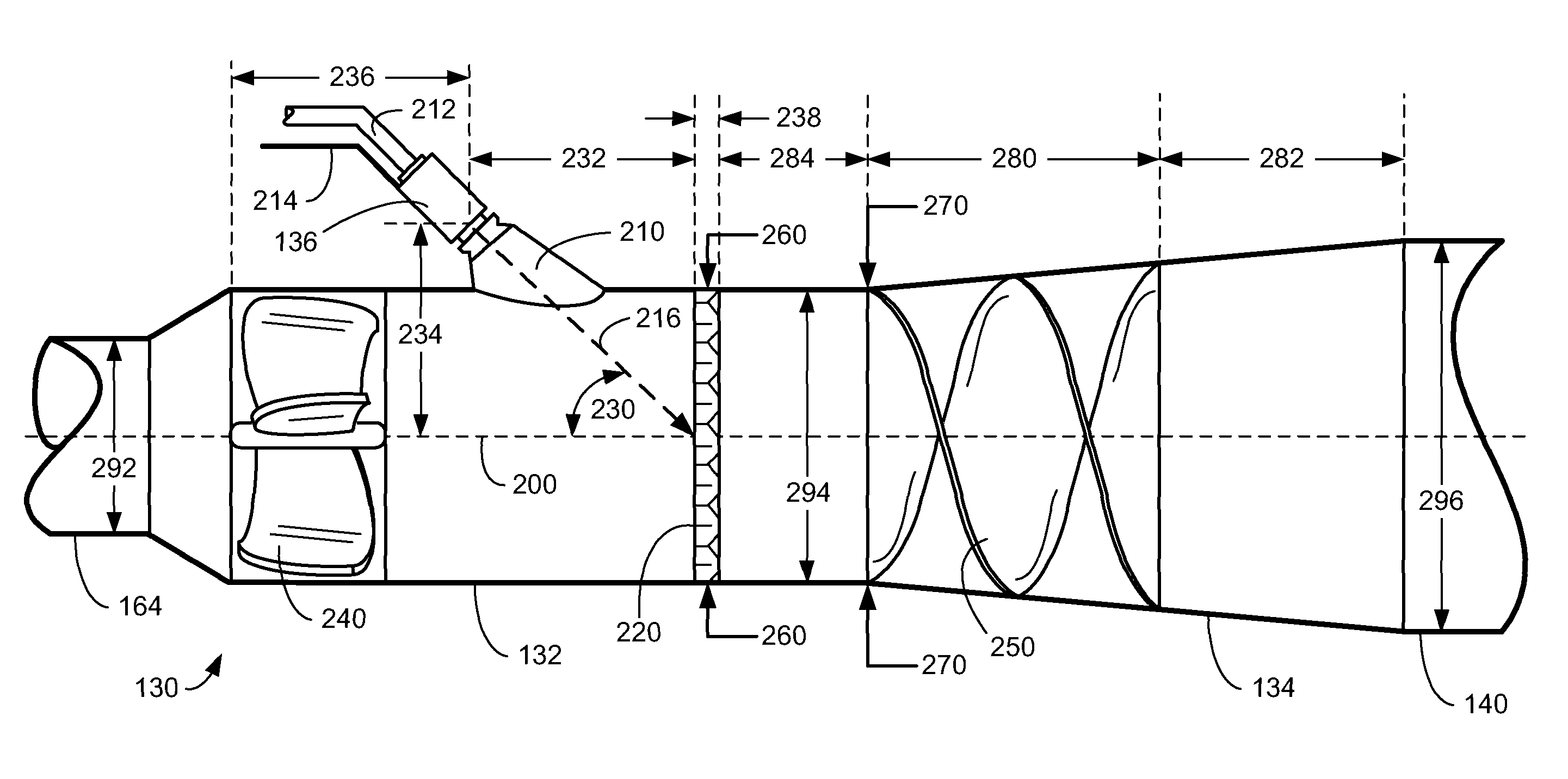 Approach for delivering a liquid reductant into an exhaust flow of a fuel burning engine