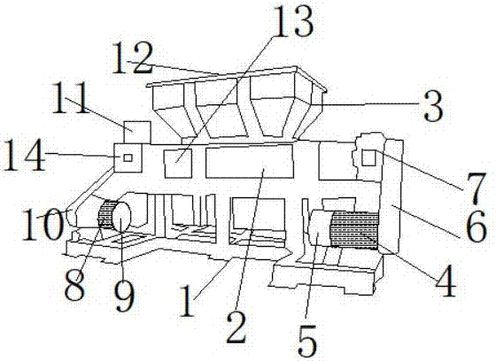 Rural household garbage crushing machine