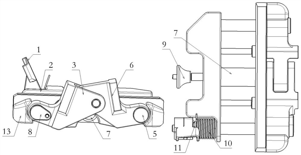 Device for realizing two-way movement limiting of packaging unit for aircraft packaging type freight transport system