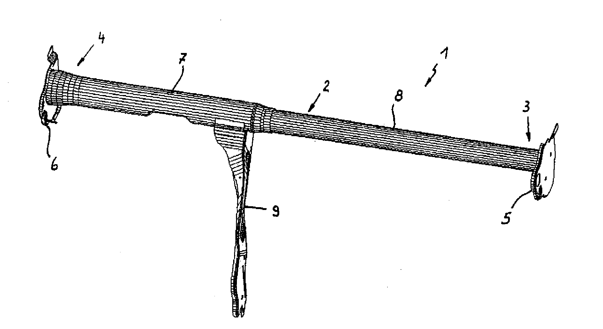 Method of making a tubular support bar for a dashboard support