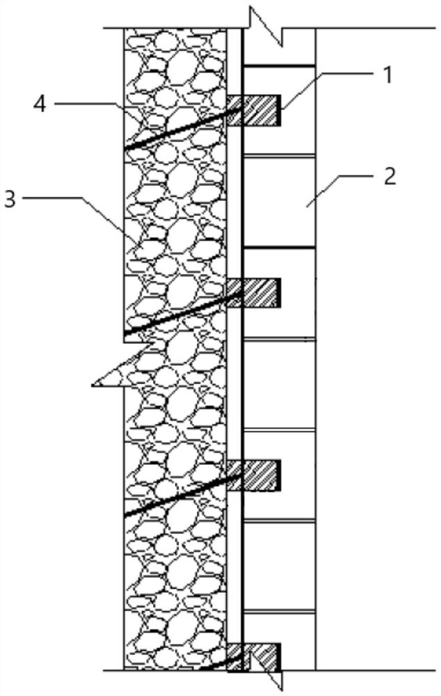 Construction method of T-shaped steel plate tie city wall