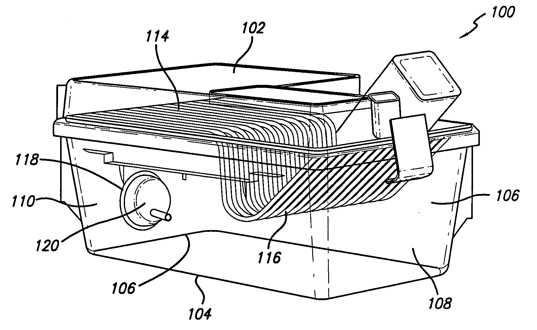 Rodent cage to accommodate monitoring devices