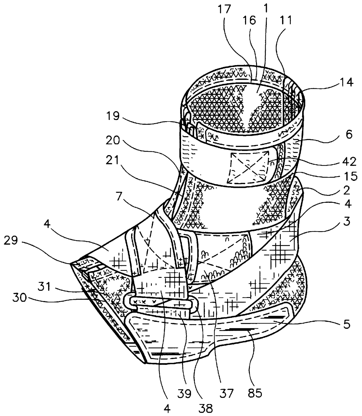 Adjustable ankle brace system