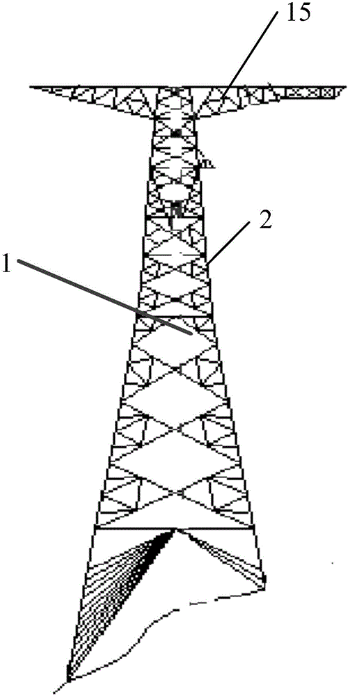 Device for replacing main material of transmission tower