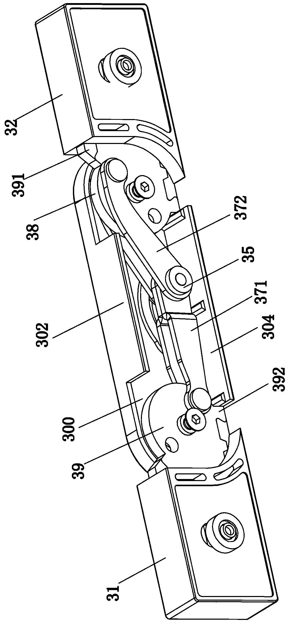 Joint connecting piece of push-and-pull folding table