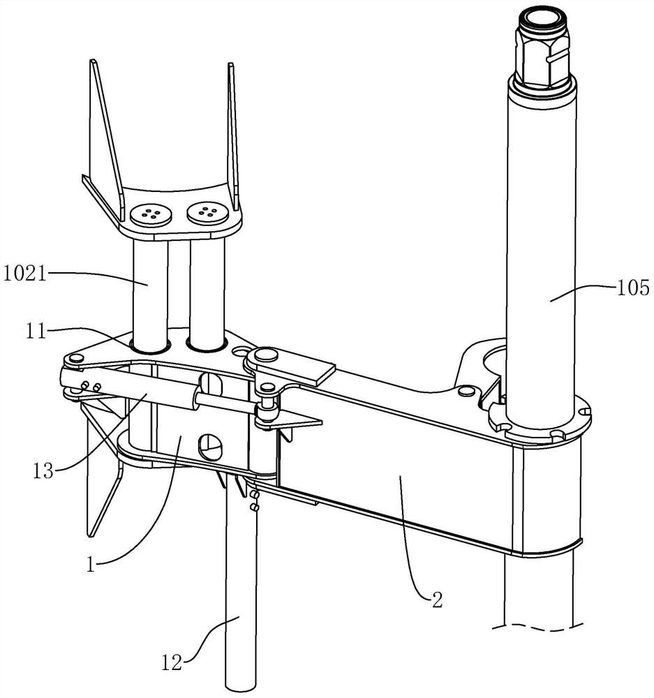 Drill rod disassembly and assembly auxiliary device and drilling equipment