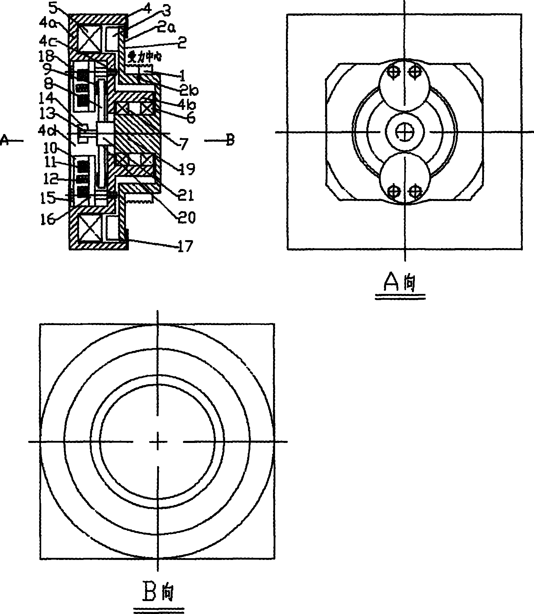 Elevator driving device and supporting structure of driving rope pulley