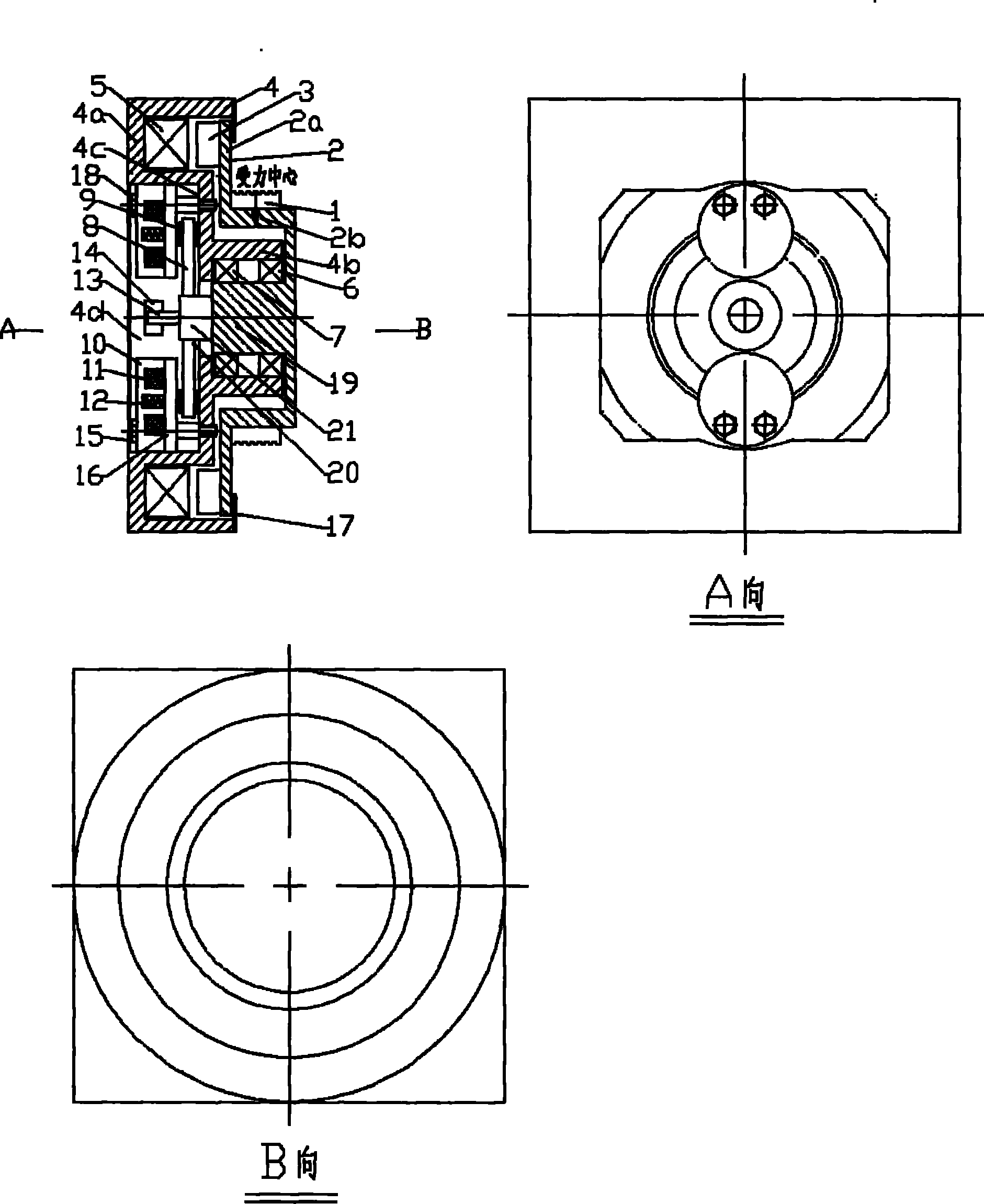 Elevator driving device and supporting structure of driving rope pulley