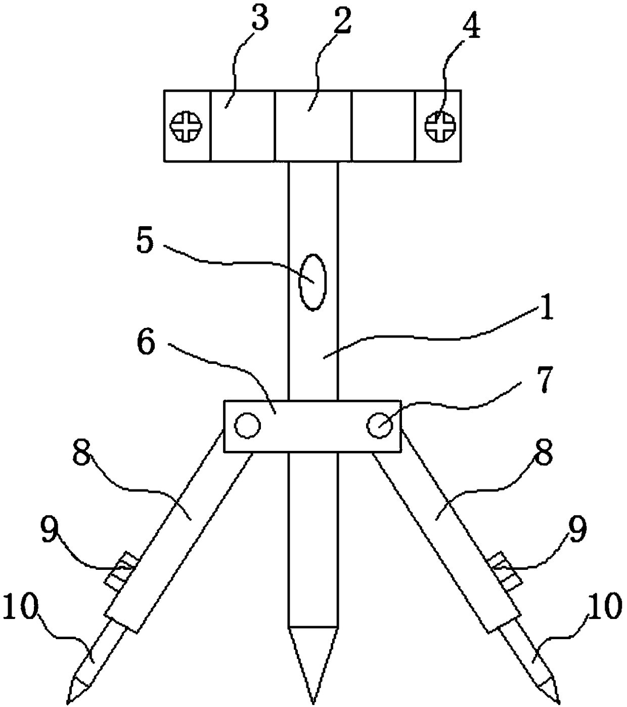 Multi-functional supporting and fixing device used for seedling planting