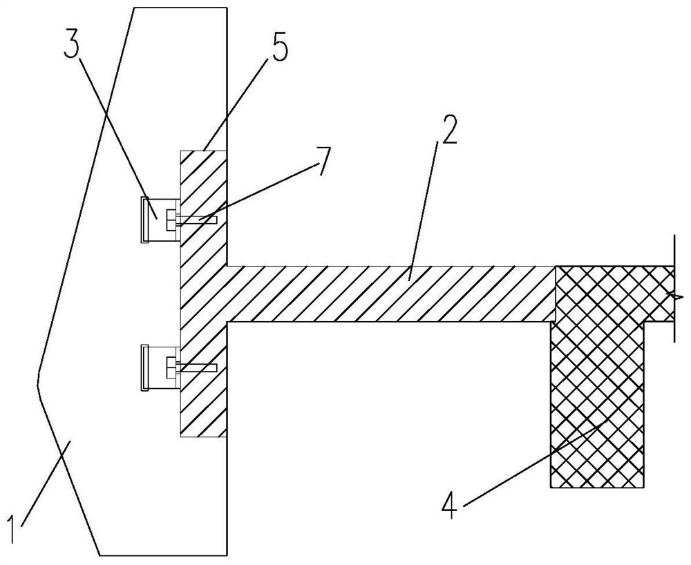 Fixing structure and fixing method for foamed ceramic molding lines