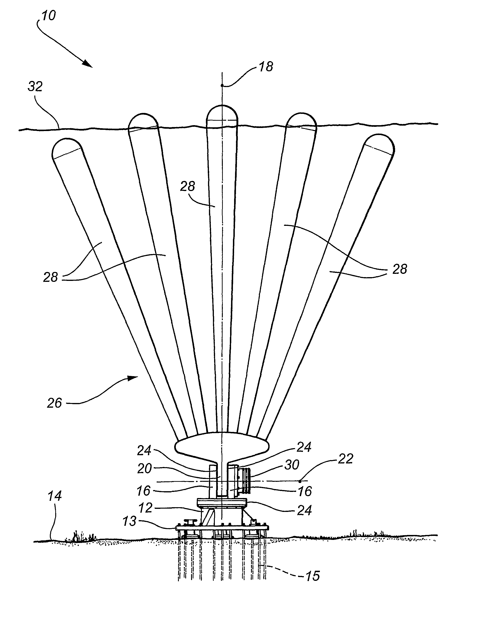 Wave energy capturing device