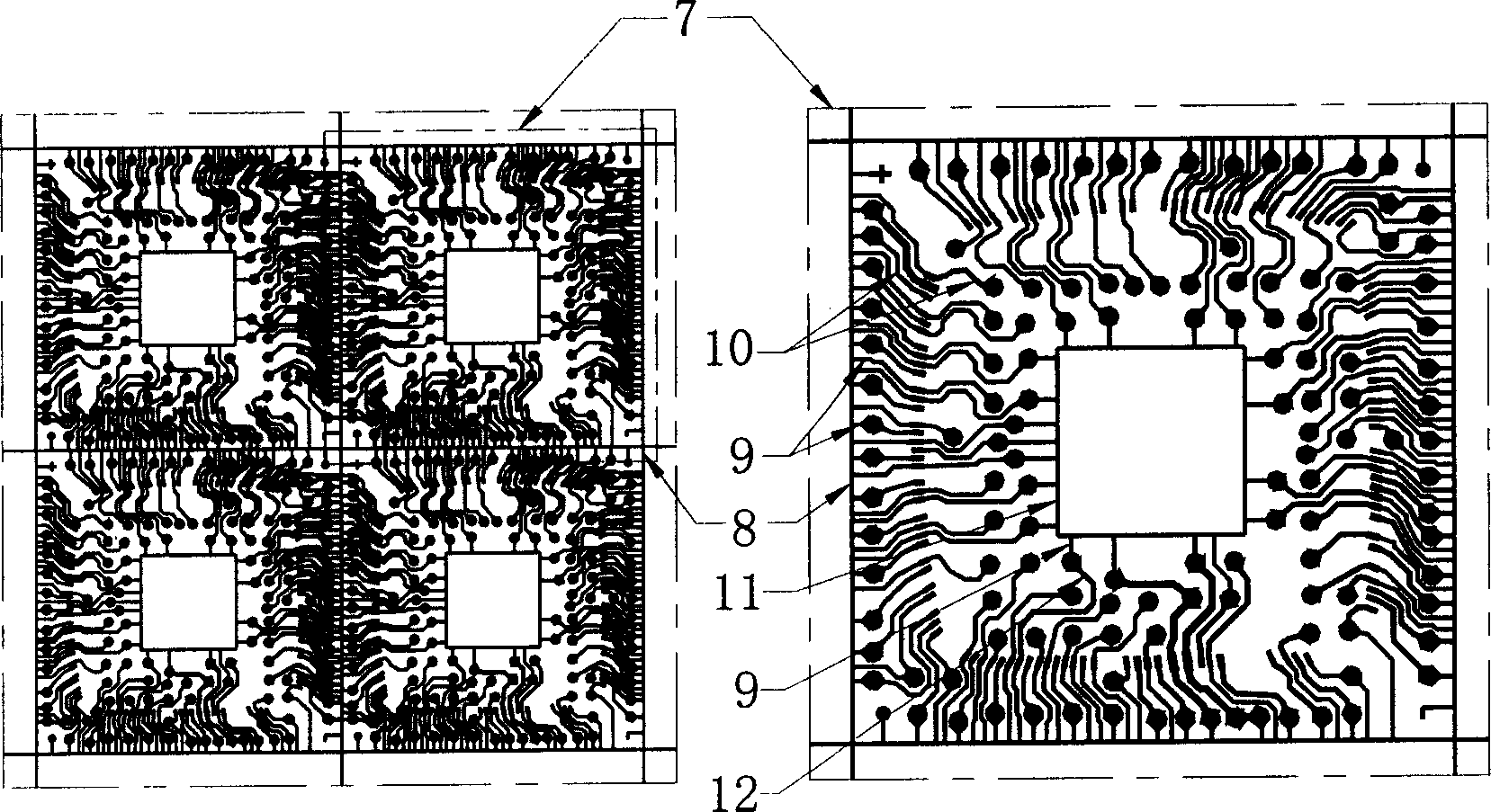 Method for handling electroplating lead layout of IC packaging base plate and electroplating lead structure
