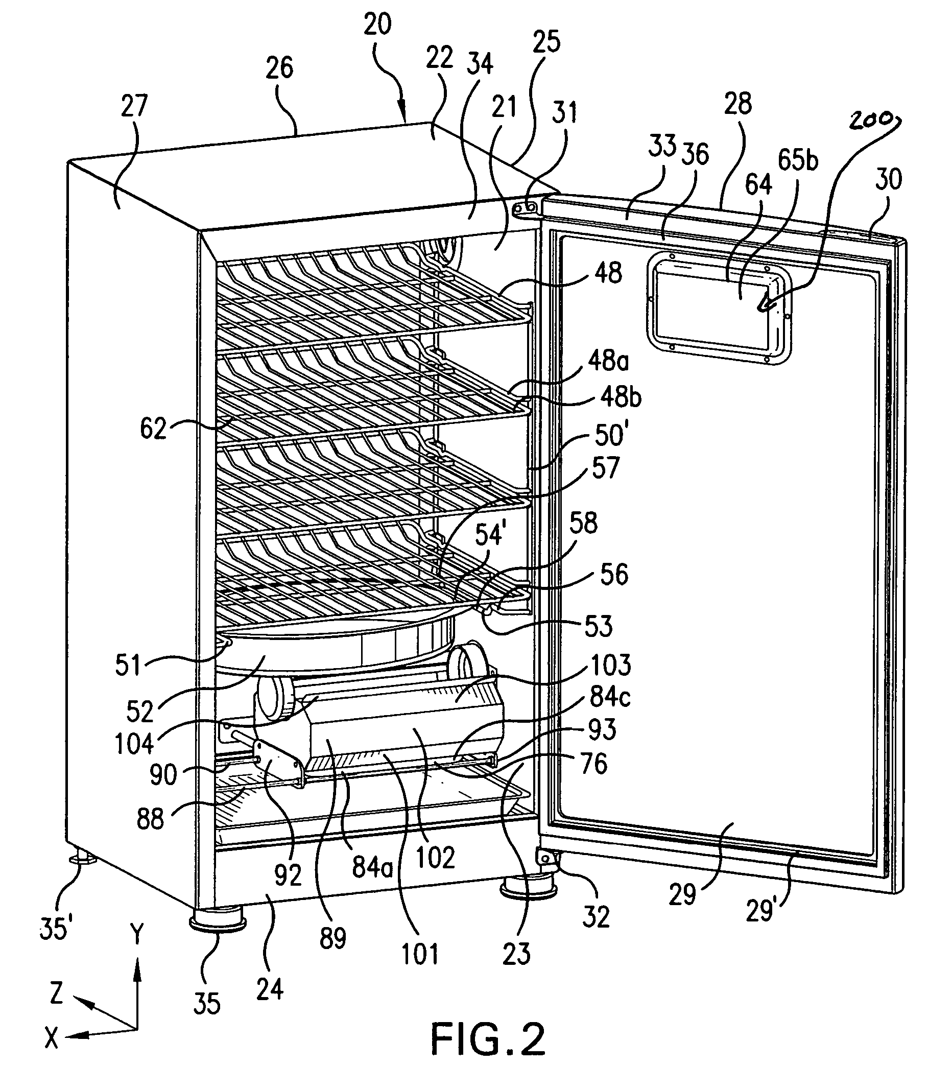 Cooking apparatus with cooking characteristic monitoring system