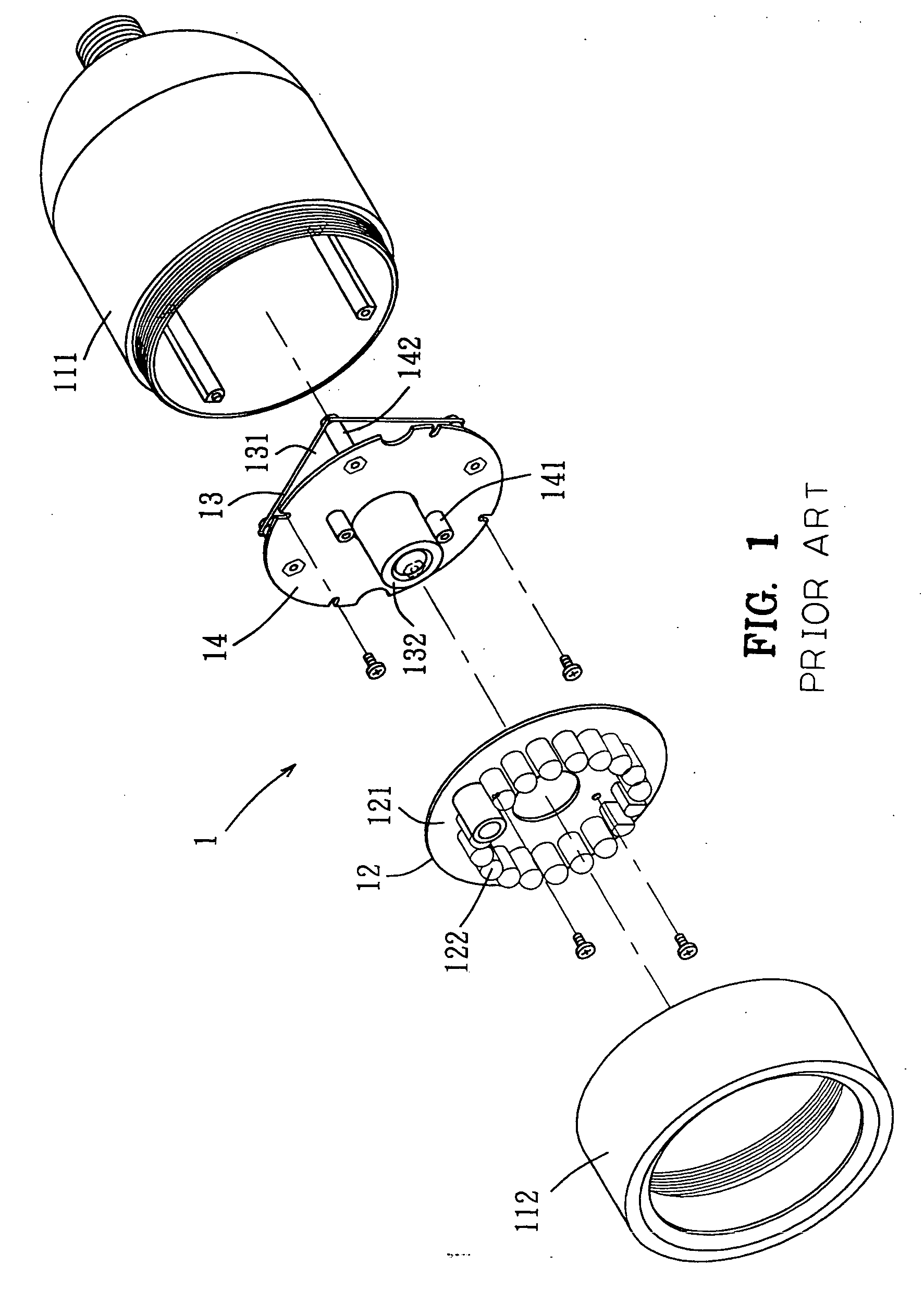 Illuminating device with heat-dissipating function