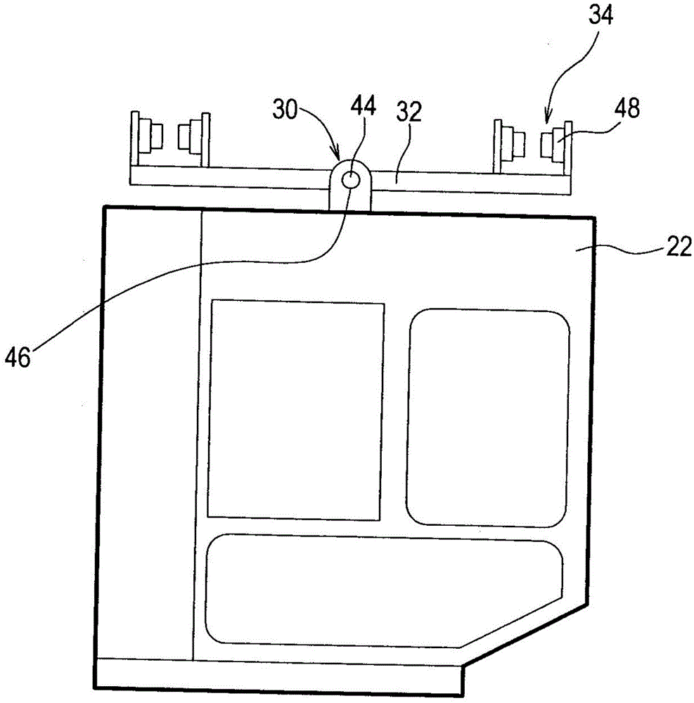 Wheel pressure balance mechanism for crane cab