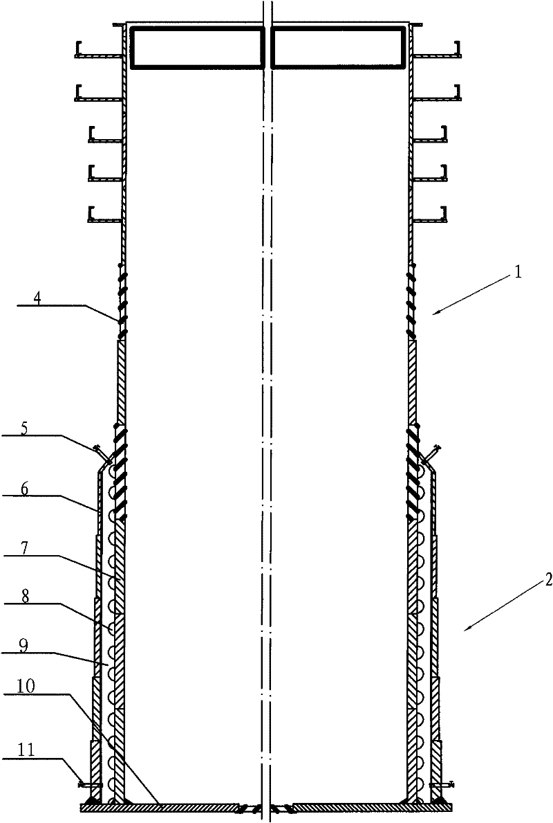 Wall board structure of fixed hydraulic balance extra large storage tank