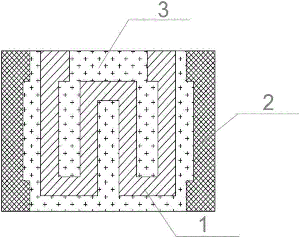 Potential type gas sensor based on Li3PO4-Li4SiO4 mixed solid electrolyte and preparation method thereof