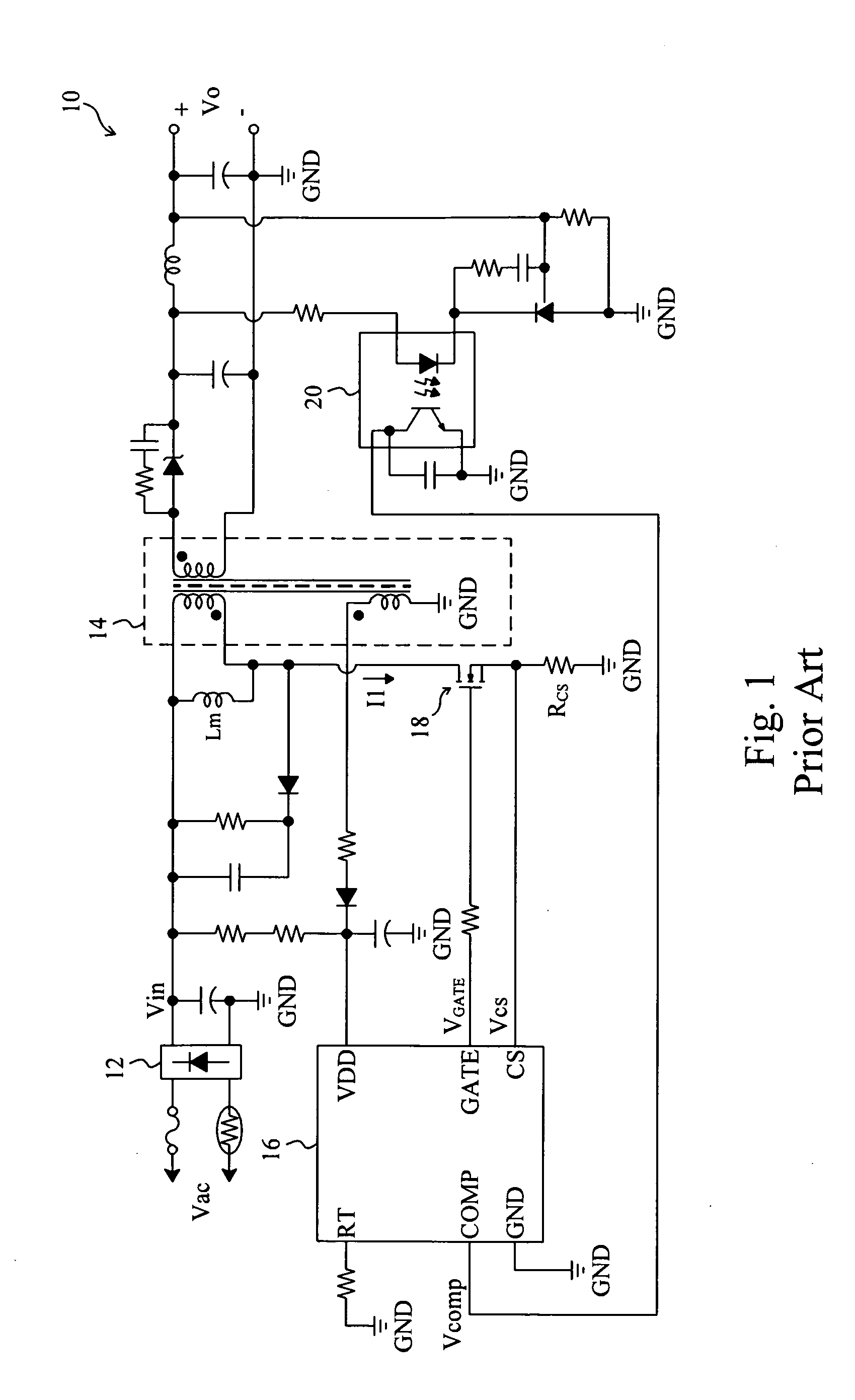 Control circuit and method for a flyback converter