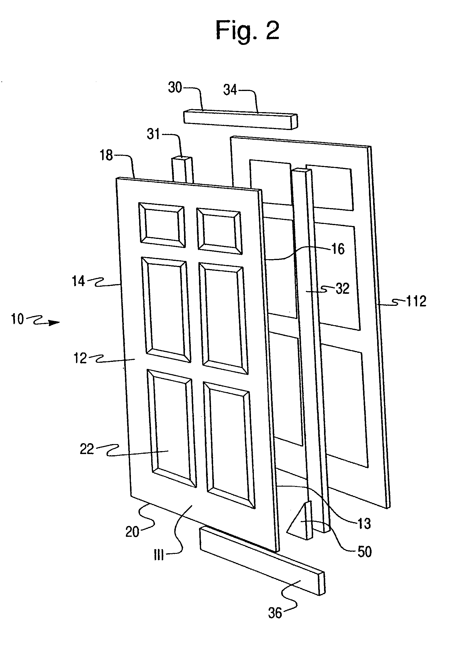 Composite door structure and method of forming a composite door structure