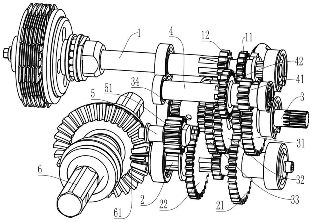 Transmission of mini-tiller