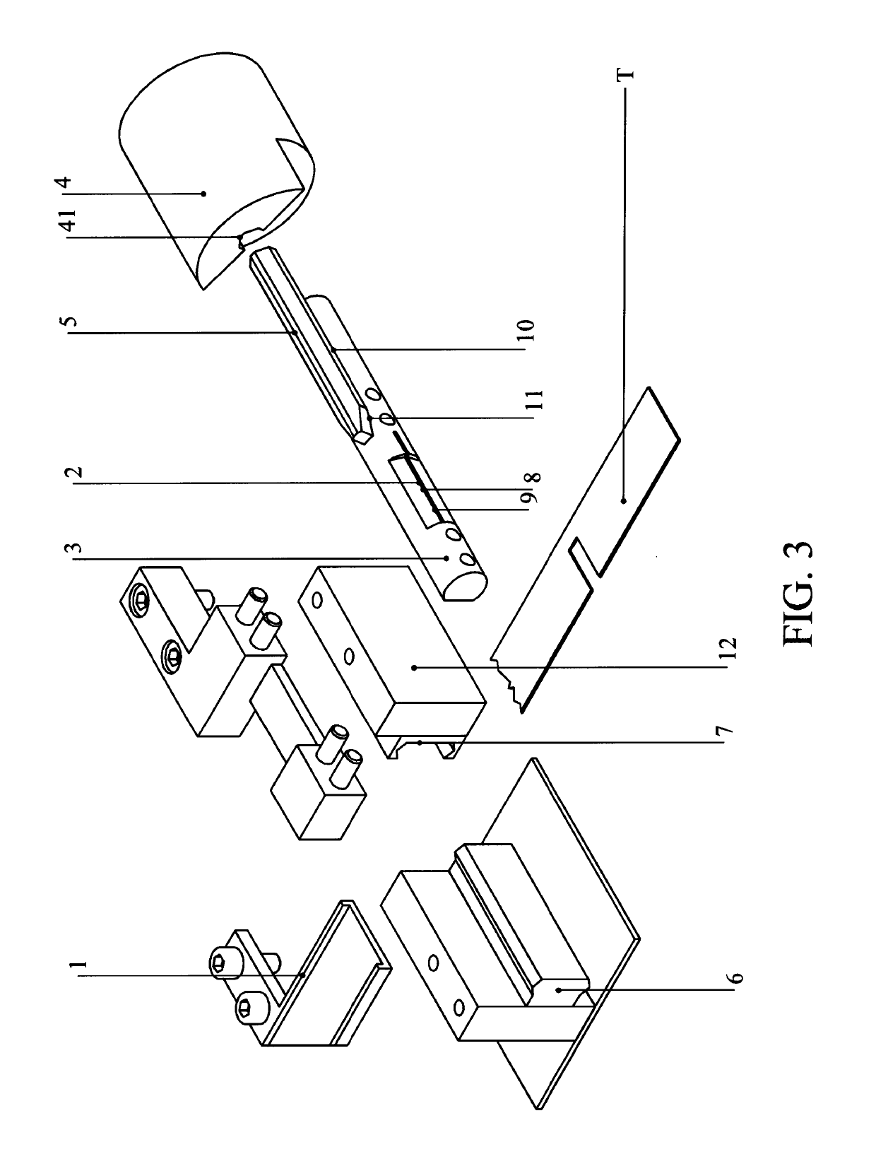 Combined device for bending and cutting ribbon-shaped elements and method for bending and cutting ribbon-shaped elements through such device
