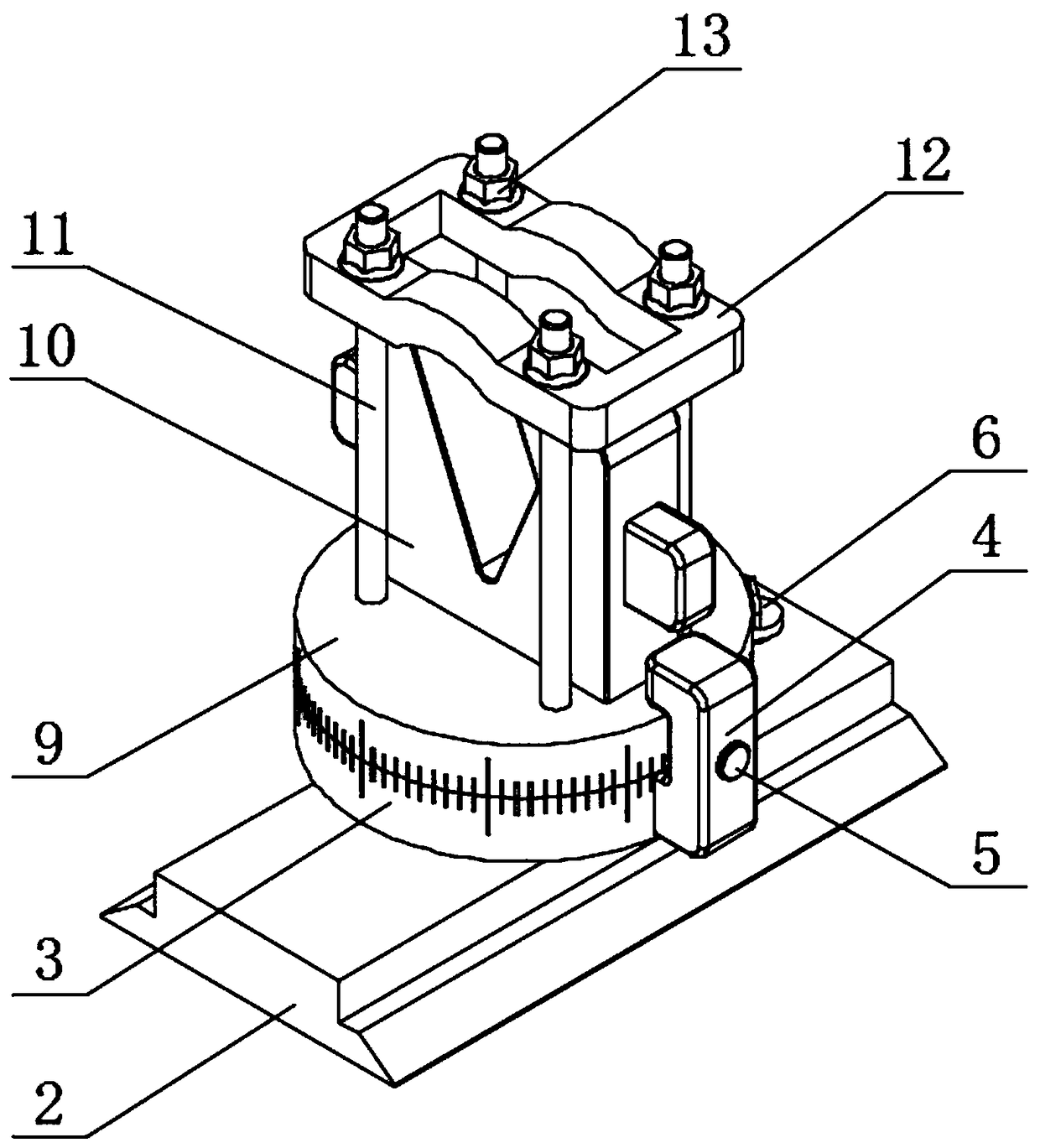 Mechanical positioning device for corner connecting pipe welding