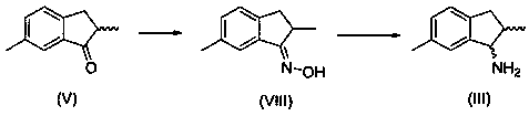 Preparation method of (1R, 2S)-2, 6-dimethyl-1-aminoindan