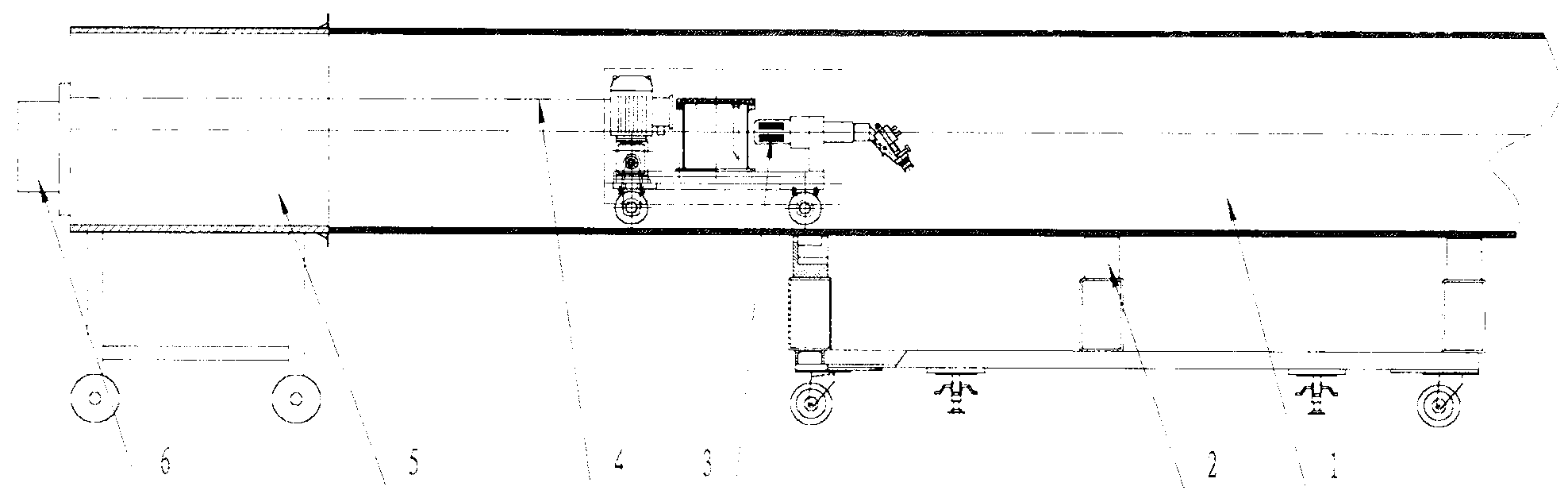 Automatic paint spraying device of inner wall